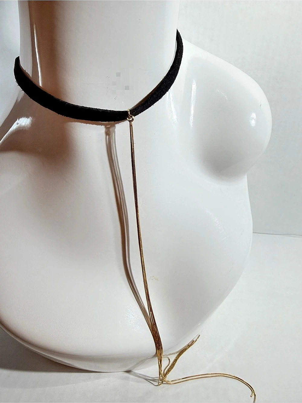 Black & Gold 750 Choker Necklace - Gold 750